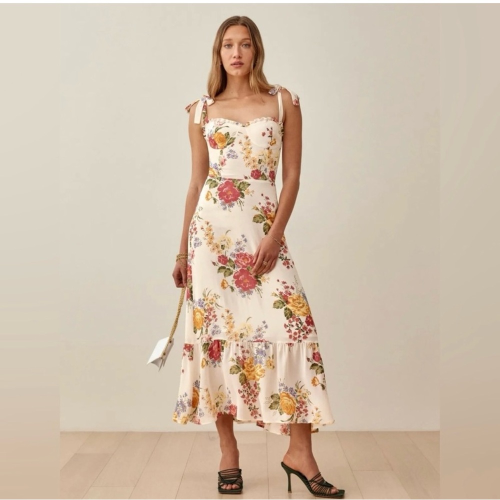 Reformation Nikita dress Floral Print Midi Dress